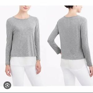 J Crew Factory Long-sleeve top with silky hem